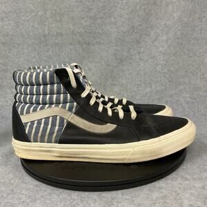 Vans SK8 Hi Color Black  Blue Stripe Skate Sneaker Shoes Mens Size 11